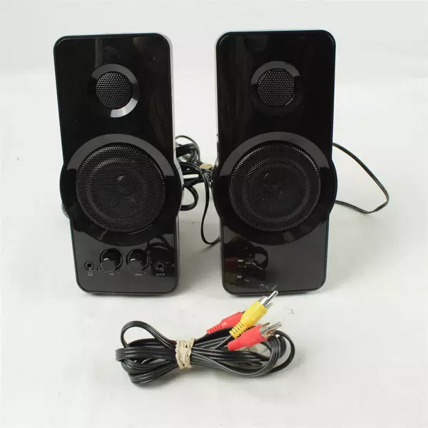 BlackWeb BWA15HO110 2.0 Computer Speakers 3.5mm AUX Black Untested