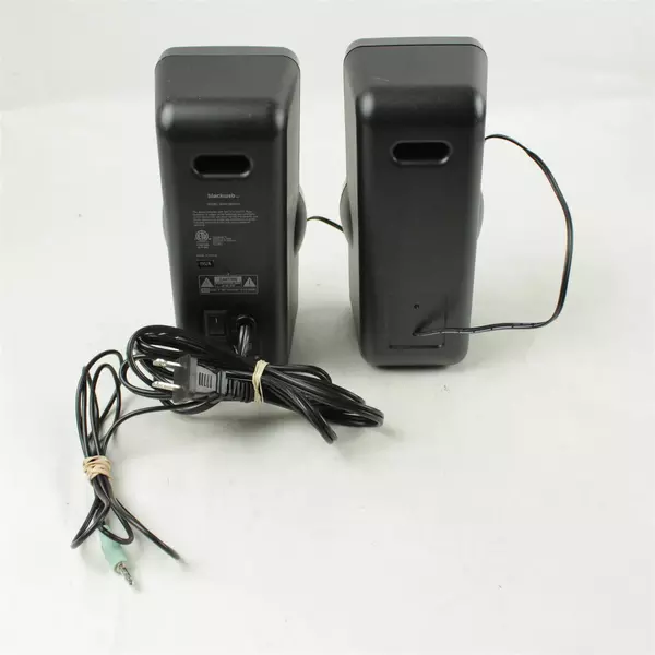 BlackWeb BWA15HO110 2.0 Computer Speakers 3.5mm AUX Black Untested