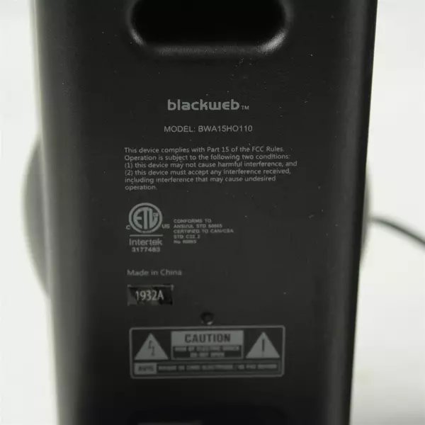 BlackWeb BWA15HO110 2.0 Computer Speakers 3.5mm AUX Black Untested