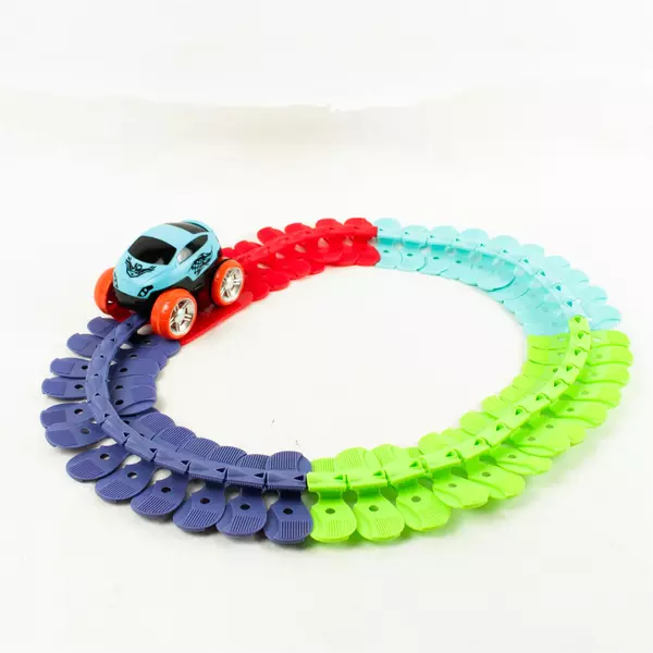 Bendable Flexible Race Track with Car Toy Used, Untested, May Be Incomplete