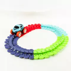 Bendable Flexible Race Track with Car Toy Used, Untested, May Be Incomplete