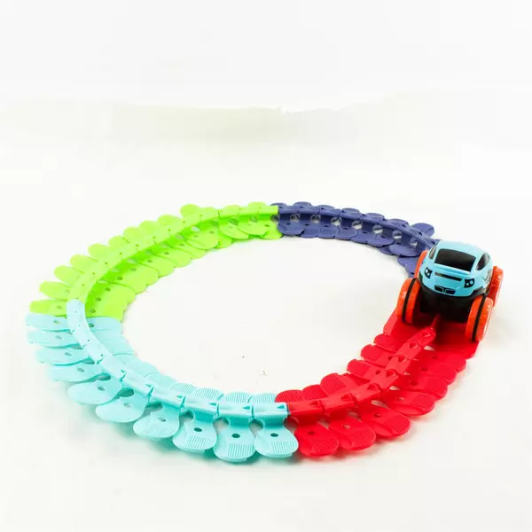 Bendable Flexible Race Track with Car Toy Used, Untested, May Be Incomplete