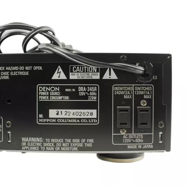Denon DRA-345R AM/FM Stereo Receiver AV Component Untested