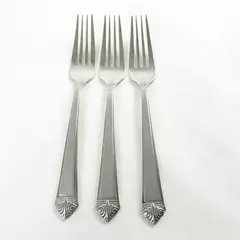 Set of 3 Oneida Augusta Stainless Salad Fork 7.25in 