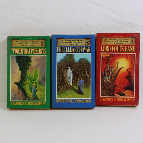 Stephen R Donaldson 3-Book Set Chronicles of Thomas Covenant the Unbeliever PB