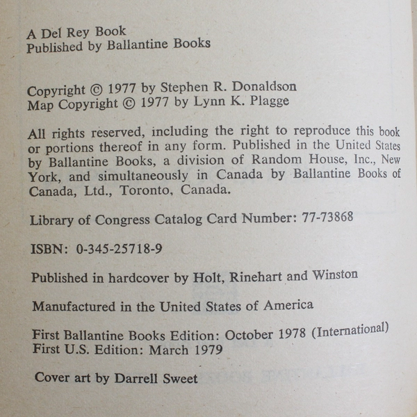 Stephen R Donaldson 3-Book Set Chronicles of Thomas Covenant the Unbeliever PB