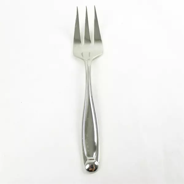 Set of 3 Oneida Alexandria Stainless Medium Solid Cold Meat Serving Forks 8.5"