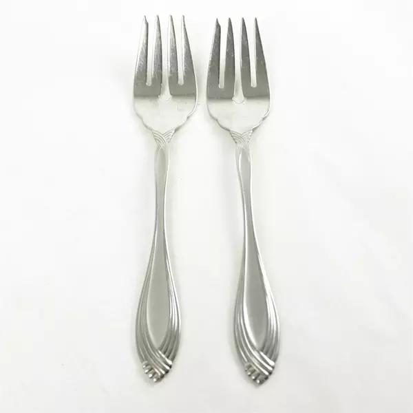 Set of 2 Oneida Heiress Stainless Salad Forks 7in Replacement Pair