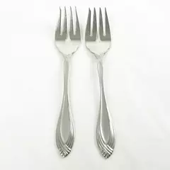 Set of 2 Oneida Heiress Stainless Salad Forks 7in Replacement Pair