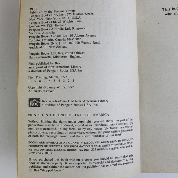 The Master of White Storm by Janny Wurts 1992 Paperback