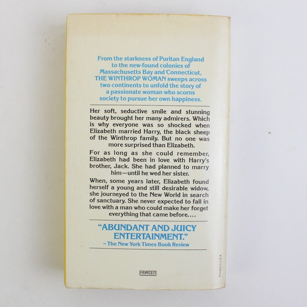 Vintage The Winthrop Woman by Anya Seton 1958 Paperback A Fawcett Crest Book