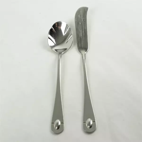 Lot of 2 Oneida Satin Jupiter Stainless  Butter Knife & 1 Sugar Shell Spoon