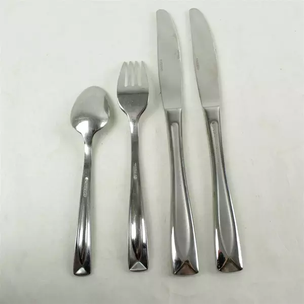 Set of 4 Oneida Satin Lincoln Stainless Flatware Knives Salad Forks Teaspoons