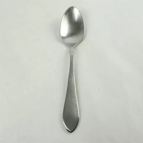 Set of 4 Oneida Satin Vertex Stainless Oval Soup Spoons 7"
