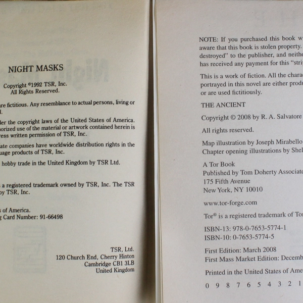 Lot of 4 R A Salvatore Novels 1992 - 2008 Paperback Good Condition
