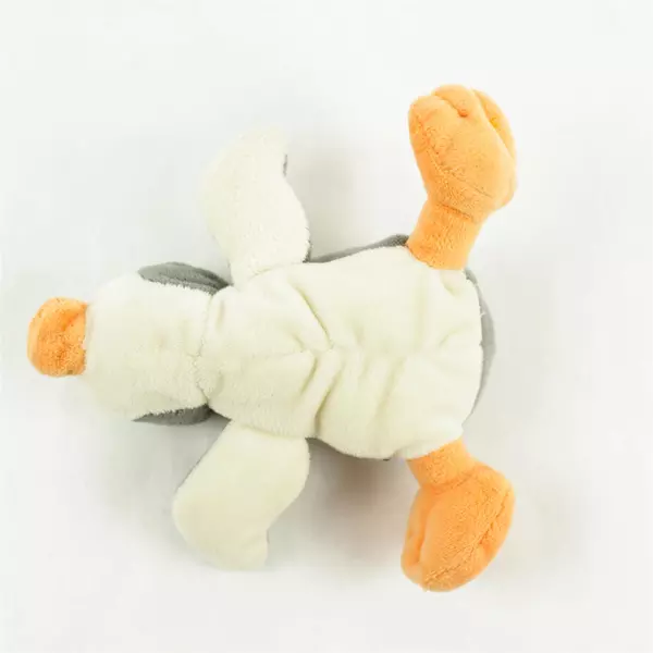 Gray Penguin Plush Toy Laying on Its Tummy Soft Stuffed Animal