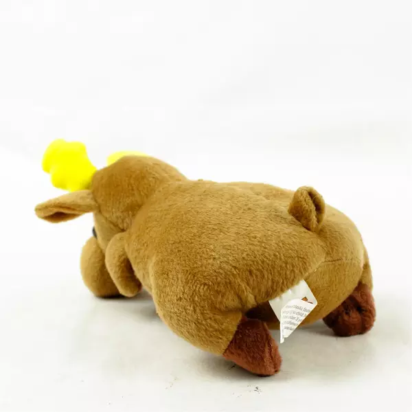 Rudolph Reindeer Plush with Tummy Photo Pocket Yellow Antlers 7in
