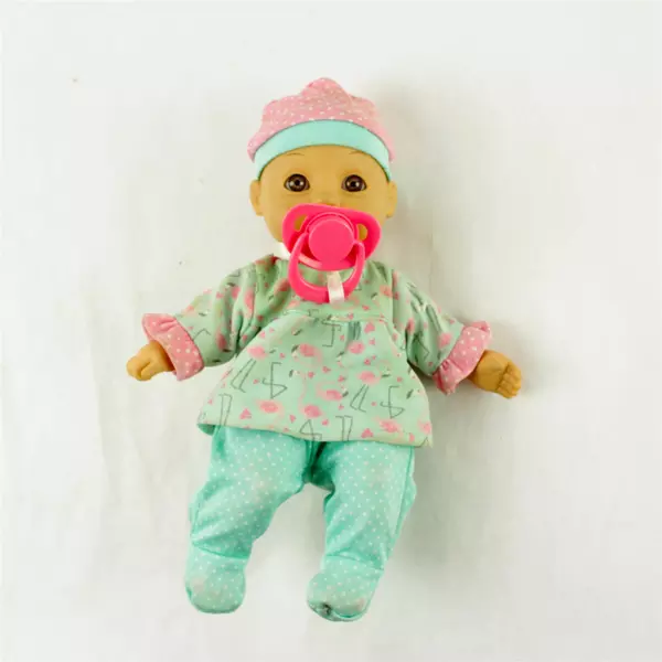 Small 9in Baby Doll with Pacifier & Hat