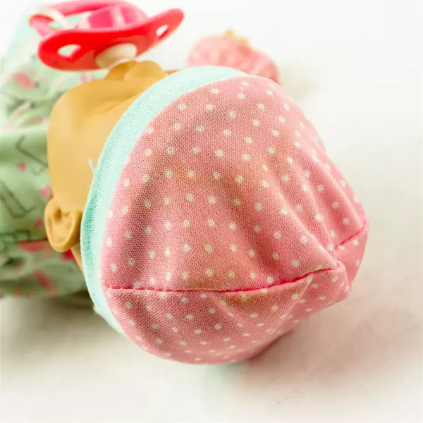 Small 9in Baby Doll with Pacifier & Hat