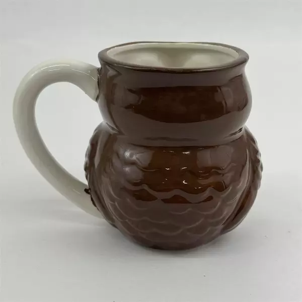 World Market Owl Coffee Cup Mug with Fun Baby Owl Inside 12 oz Ceramic