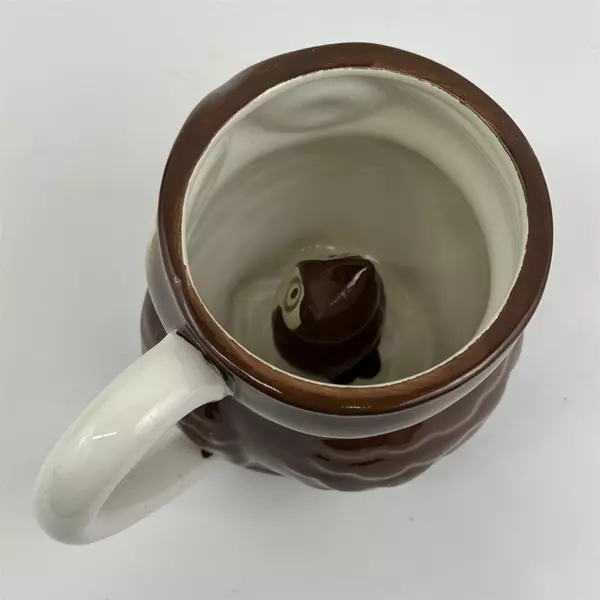 World Market Owl Coffee Cup Mug with Fun Baby Owl Inside 12 oz Ceramic