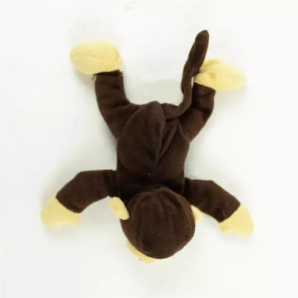 Brown Monkey Plush Laying Down Stuffed Animal Small 5in