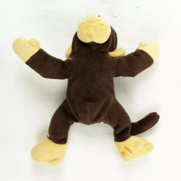 Brown Monkey Plush Laying Down Stuffed Animal Small 5in