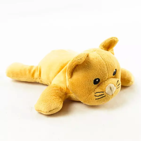 Orange Cat Plush Toy Laying Down 8in Soft Stuffed Animal Collectible