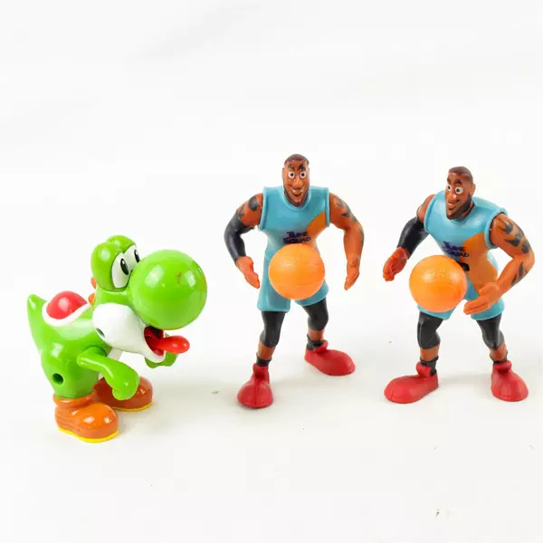 Lot of 3 McDonalds Toys 2 Space Jam Figures & 1 Yoshi Figure