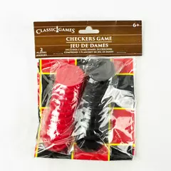 Classic Games Checkers Set Foldable Board 24 Pieces Travel New