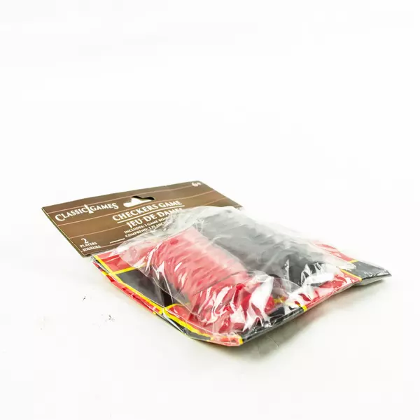 Classic Games Checkers Set Foldable Board 24 Pieces Travel New