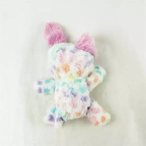 Rainbow Spotted Dog Plush Toy 8in Soft Stuffed Animal 