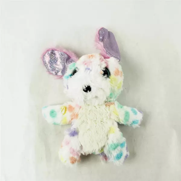 Rainbow Spotted Dog Plush Toy 8in Soft Stuffed Animal 