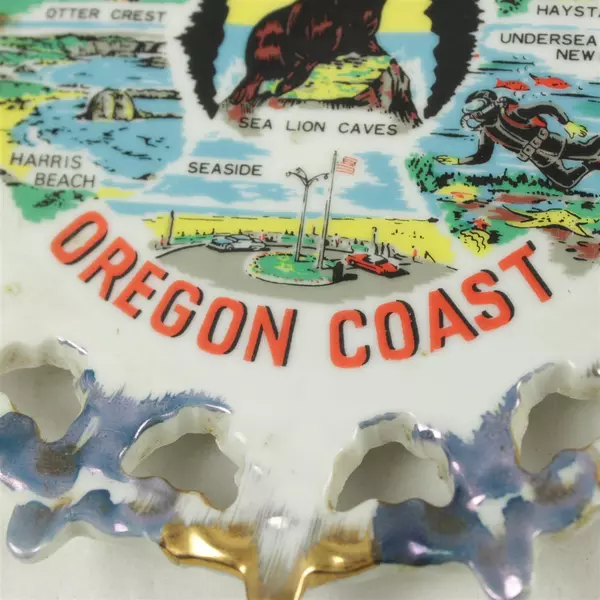 Oregon Coast Souvenir Plate 9in Decorative Collectible