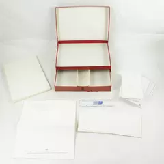 Vintage Red Letter Writing Stationery Box 8.5x11x3 in