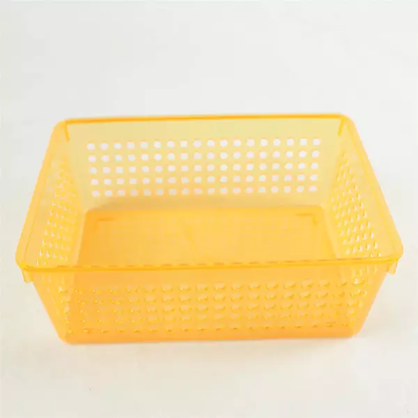 Orange Plastic Storage Basket Small 7x5.25x2.75in Organizer