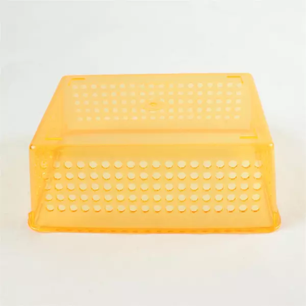 Orange Plastic Storage Basket Small 7x5.25x2.75in Organizer