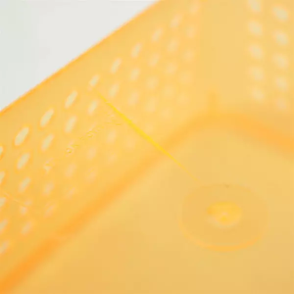 Orange Plastic Storage Basket Small 7x5.25x2.75in Organizer