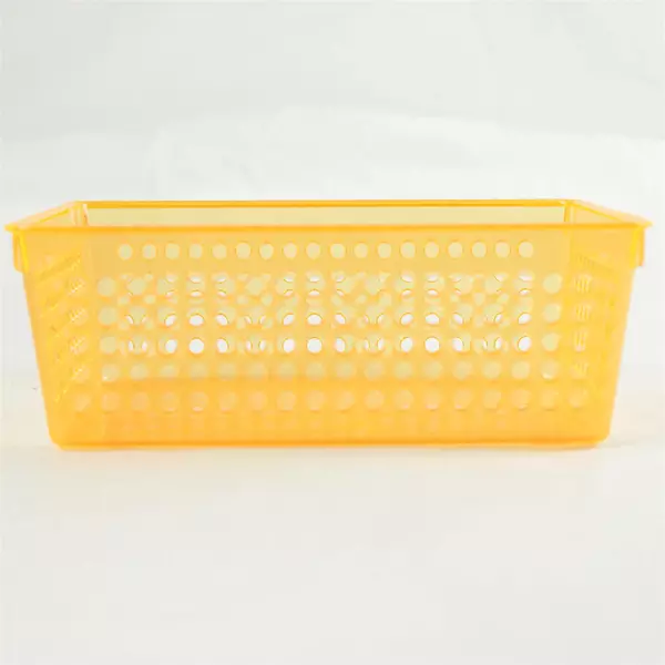 Orange Plastic Storage Basket Small 7x5.25x2.75in Organizer