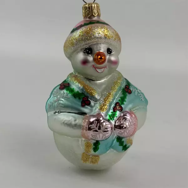 1998 Christopher Radko 4 Inch Jolly Wrap Jr Glass Christmas Ornament