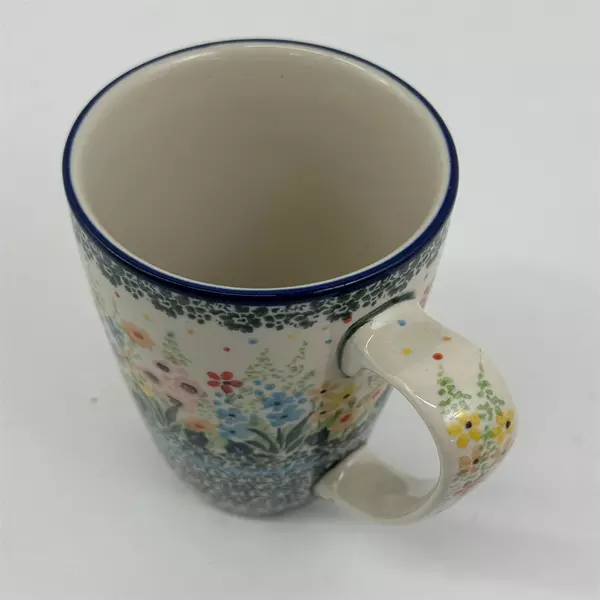 Boleslawiec Polish Pottery Large Bistro Mug Unikat T Liana #4875 Floral 17oz 