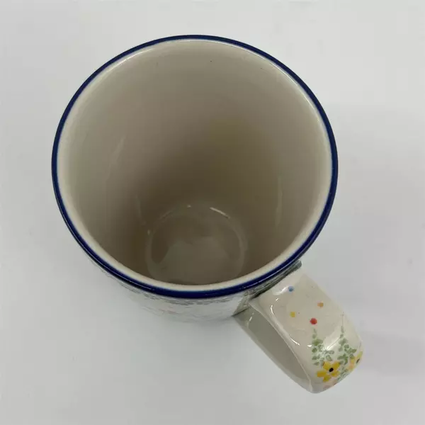 Boleslawiec Polish Pottery Large Bistro Mug Unikat T Liana #4875 Floral 17oz 