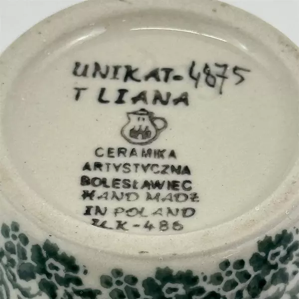 Boleslawiec Polish Pottery Large Bistro Mug Unikat T Liana #4875 Floral 17oz 