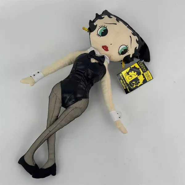 2002 Kelly Toy 17" Bunny Betty Boop Toy Plushie Doll Black Outfit