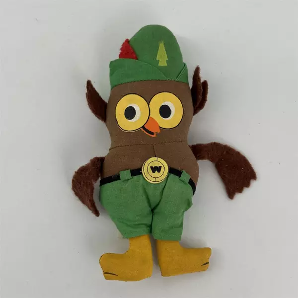 U.S. Forest Service 1970's Knickerbocker Woodsy Owl  Stuffed Plush Toy 7"