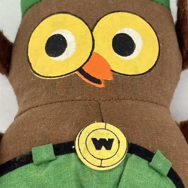 U.S. Forest Service 1970's Knickerbocker Woodsy Owl  Stuffed Plush Toy 7"