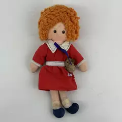 Vintage Knickerbocker Plush 9" Original Orphan Annie w/ Sandy Soft Rag Doll 1977