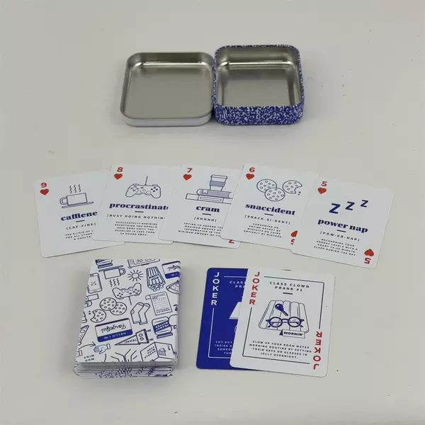 Wild + Wolf College Survival Illustrated Playing Cards W/ Collectible Tin