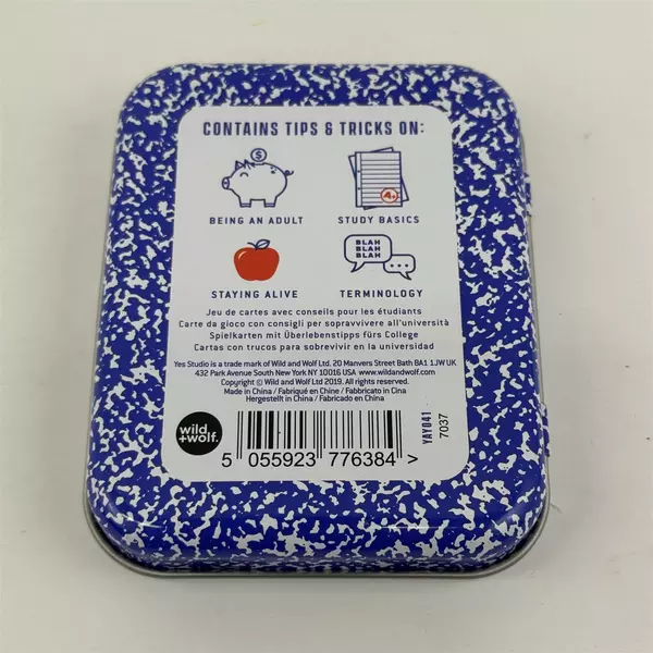 Wild + Wolf College Survival Illustrated Playing Cards W/ Collectible Tin