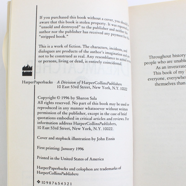 Dreamcatcher by Dinah McCall 1996 1st Printing Paperback Romance Novel Good